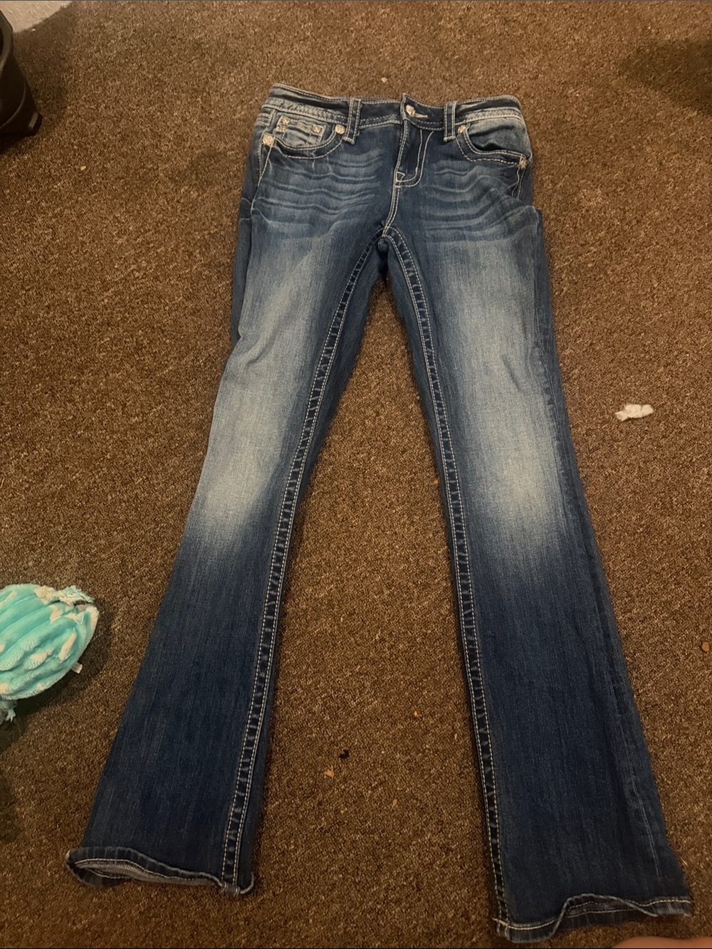 Miss Me Women's Dark to Medium Blue Flare Jeans